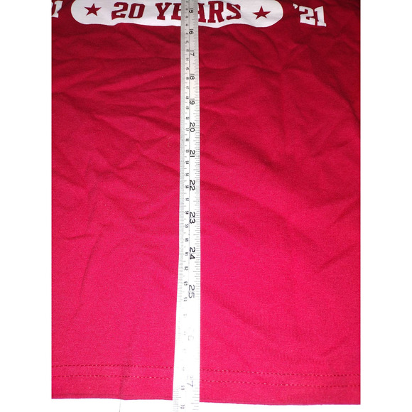 ATM Standing for America 20 Years Red Hanes Size S - Picture 6 of 6